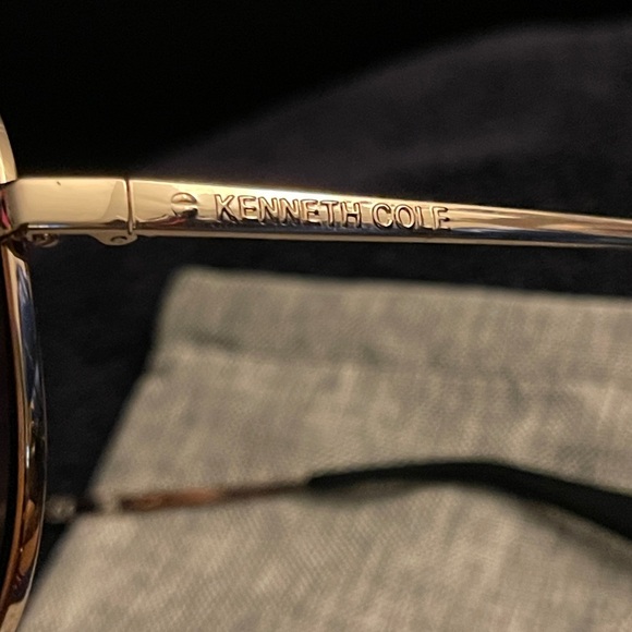 Kenneth Cole Unisex Gold Metal Aviator Sunglasses KC00023 32B NEW main image 8